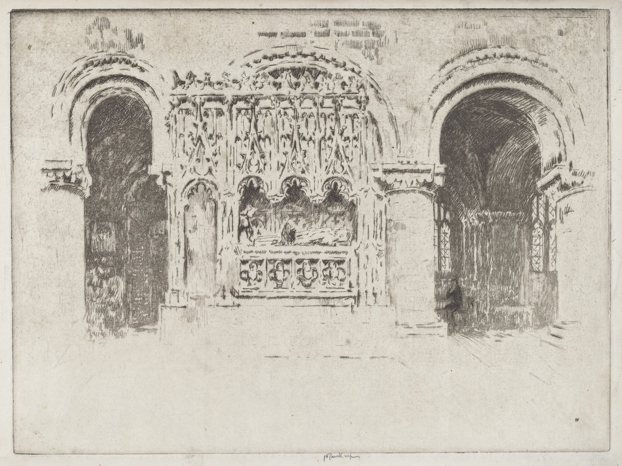 Az alapító sírja, Nagy Szent Bertalan templom alkotó: Joseph Pennell