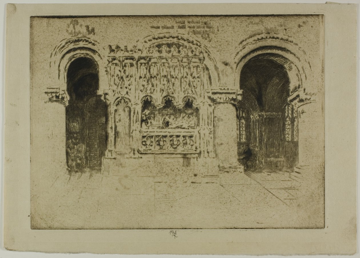 Az alapító sírja, Nagy Szent Bertalan-templom alkotó: Joseph Pennell