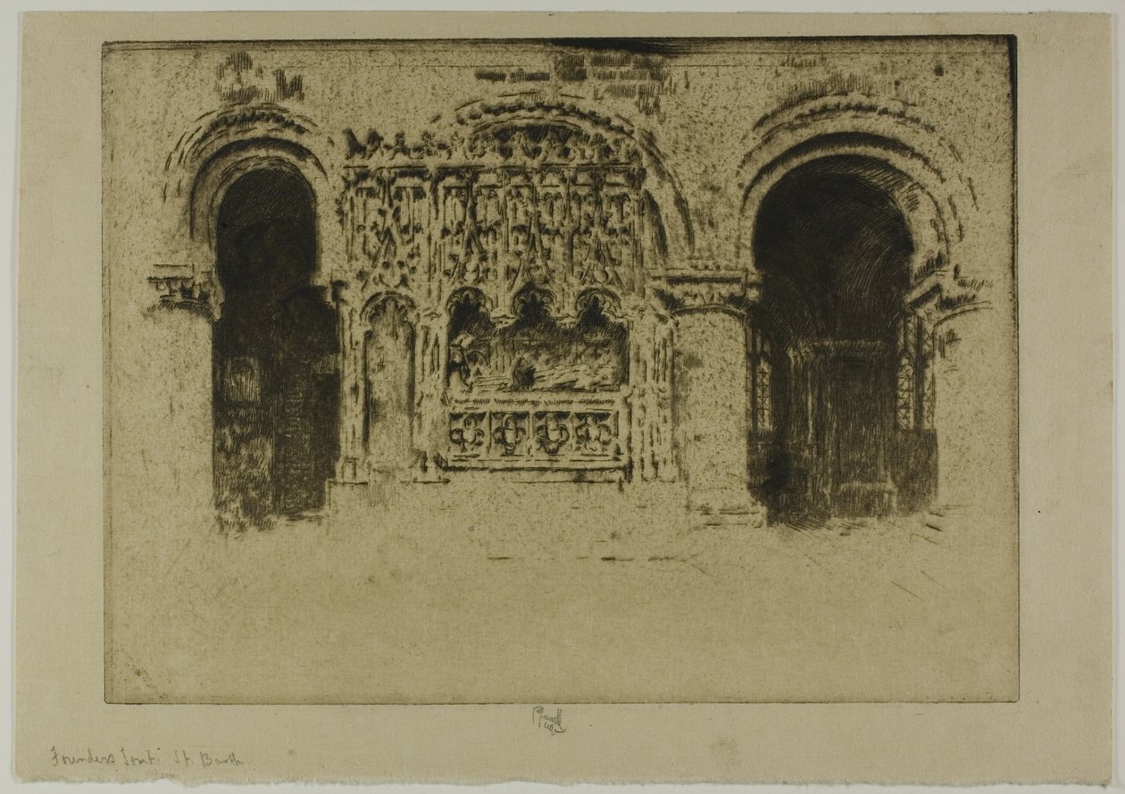 Az alapító sírja, Nagy Szent Bertalan-templom alkotó: Joseph Pennell