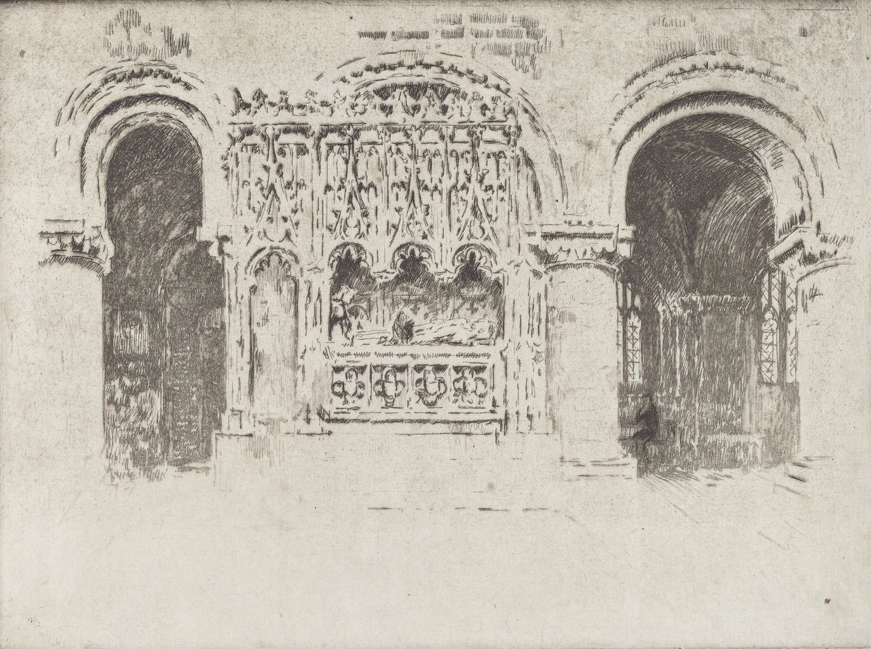 Az alapító sírja, Nagy Szent Bertalan templom, 1903. alkotó: Joseph Pennell