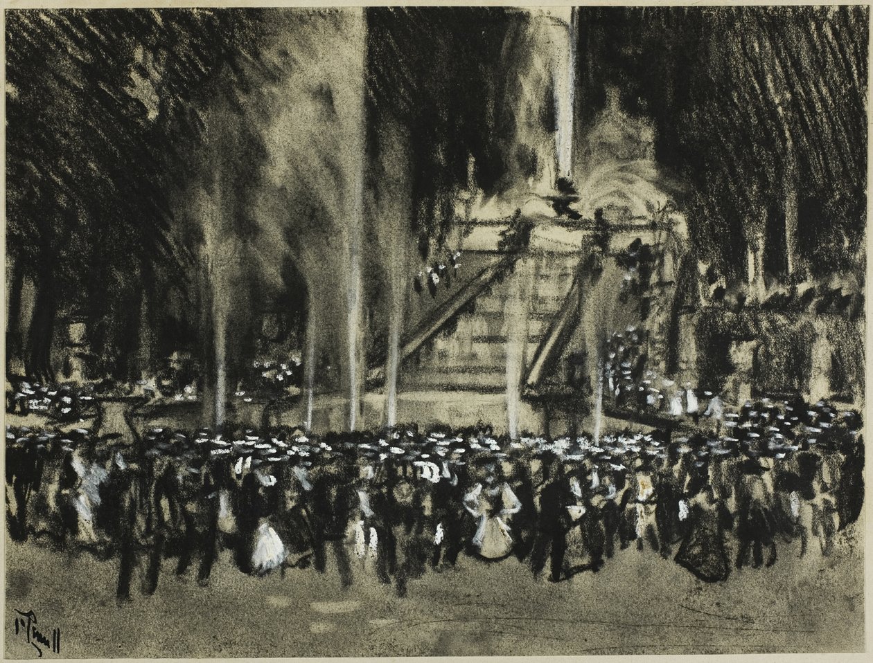 A szökőkutak játszanak a La Granjában alkotó: Joseph Pennell