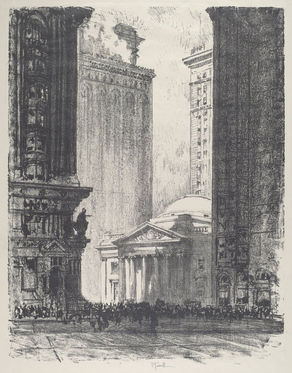 A Girard Trust Company, 1912. alkotó: Joseph Pennell