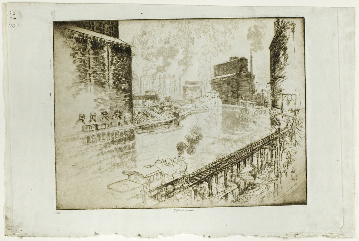 The Grain Elevators, Chicago alkotó: Joseph Pennell