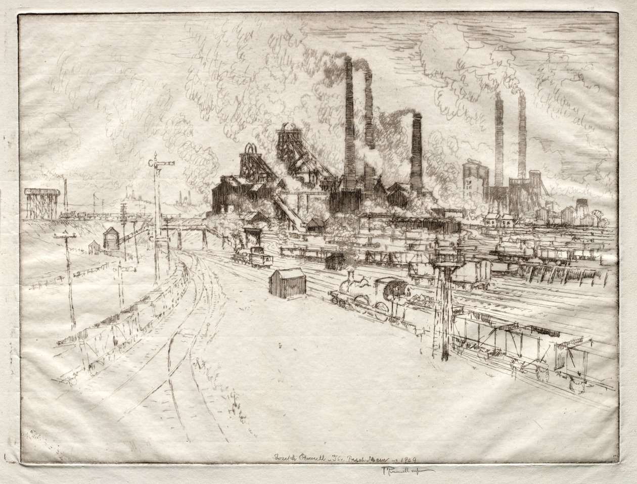 A Great Main, Sheffield közelében alkotó: Joseph Pennell
