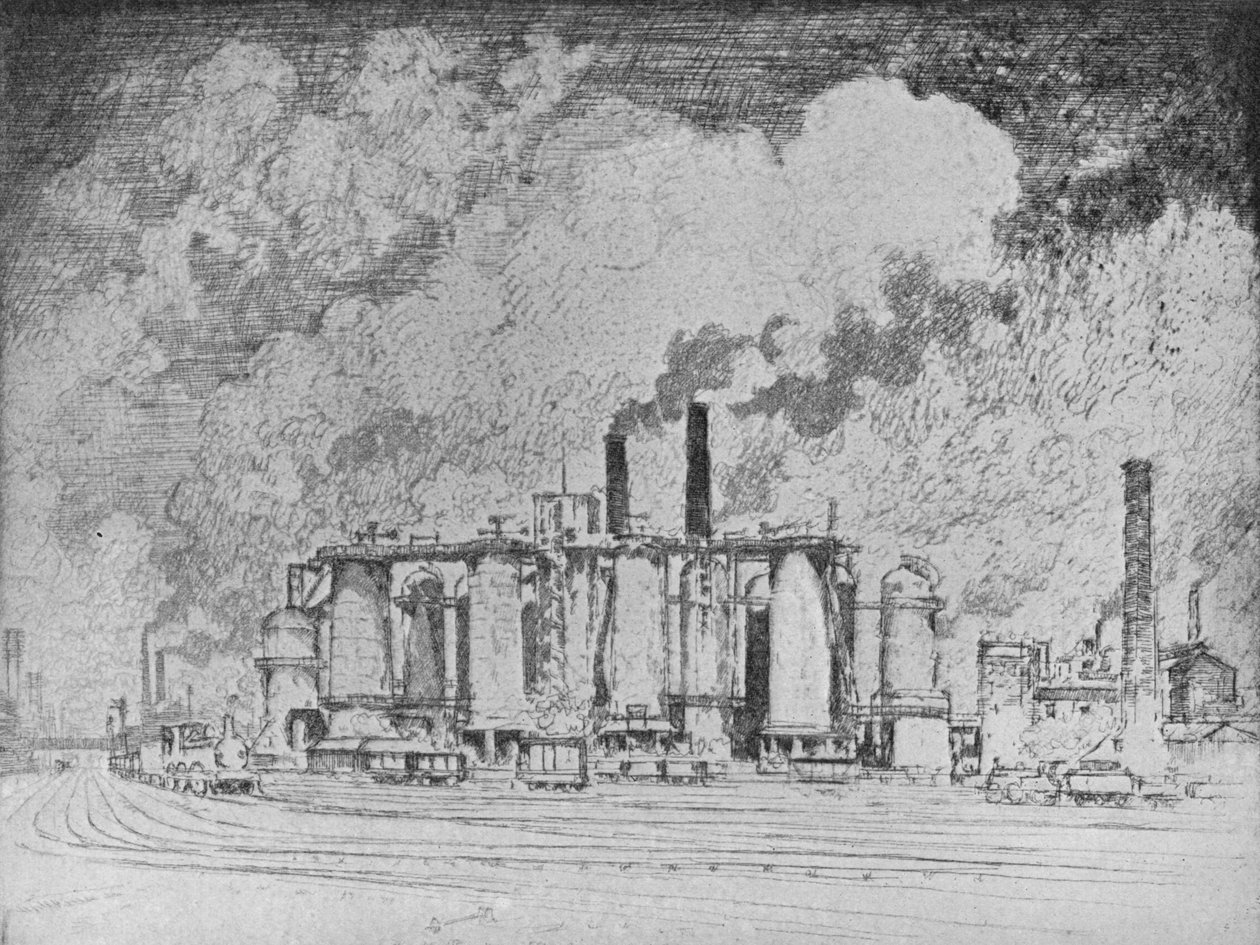 A Nagy Fehér Felhő, Leeds, 1910 alkotó: Joseph Pennell