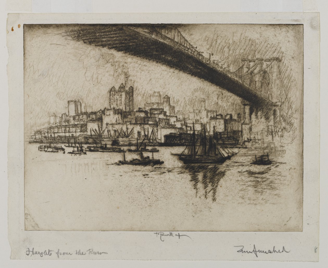 The Heights, Brooklyn, 1924 alkotó: Joseph Pennell