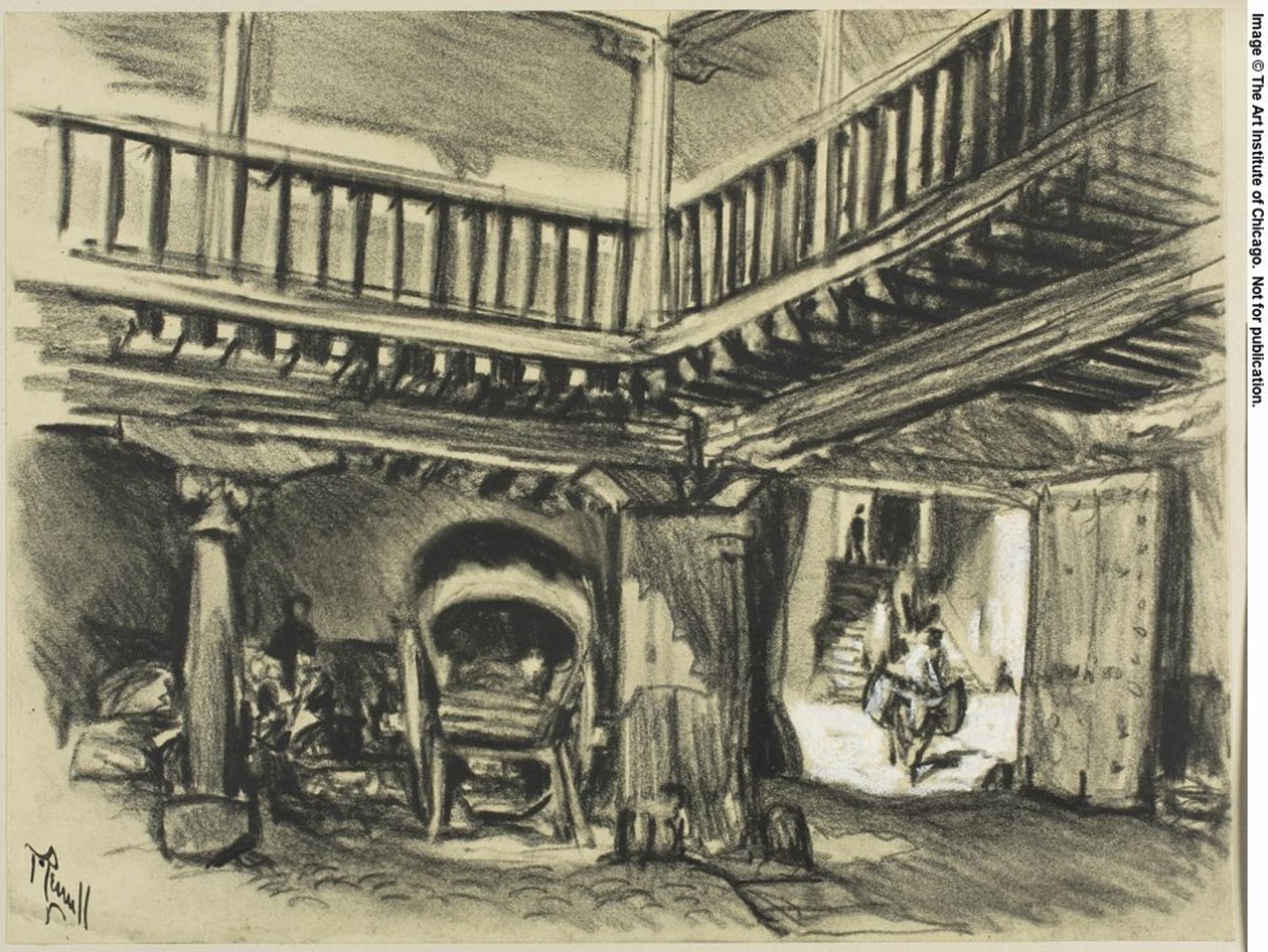 Cervantés fogadója, Toledo alkotó: Joseph Pennell