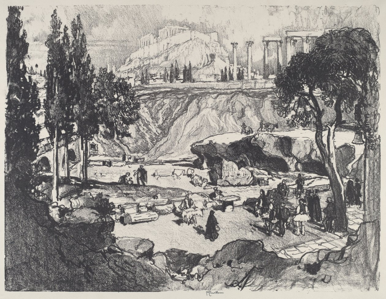 The Little Fete, Athén alkotó: Joseph Pennell