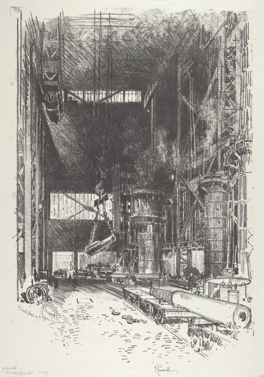 Az új fegyvergödör, 1916. alkotó: Joseph Pennell