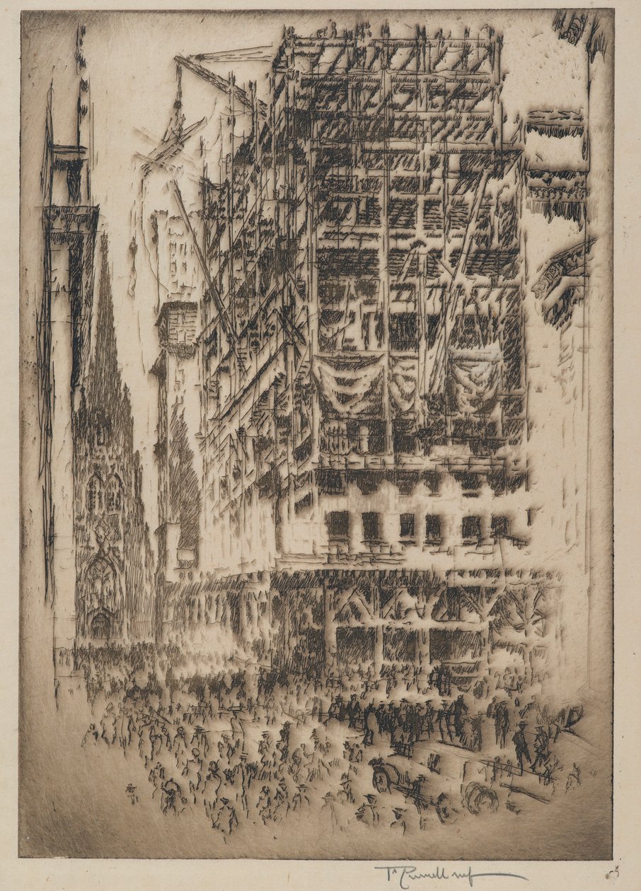 Az új tőzsde, 1921 alkotó: Joseph Pennell