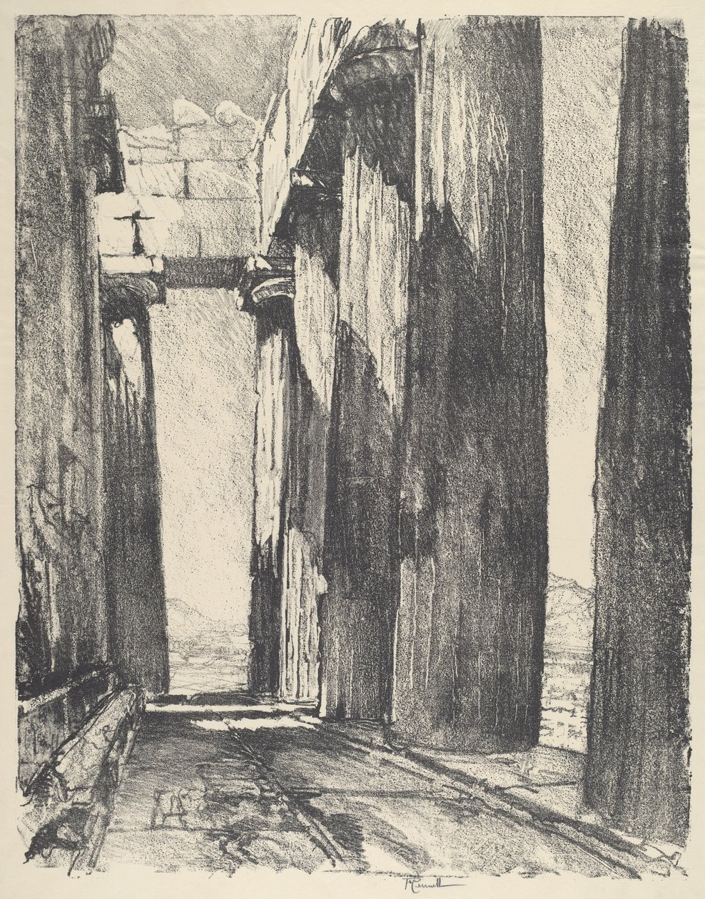 A Parthenón oszlopcsarnoka alkotó: Joseph Pennell
