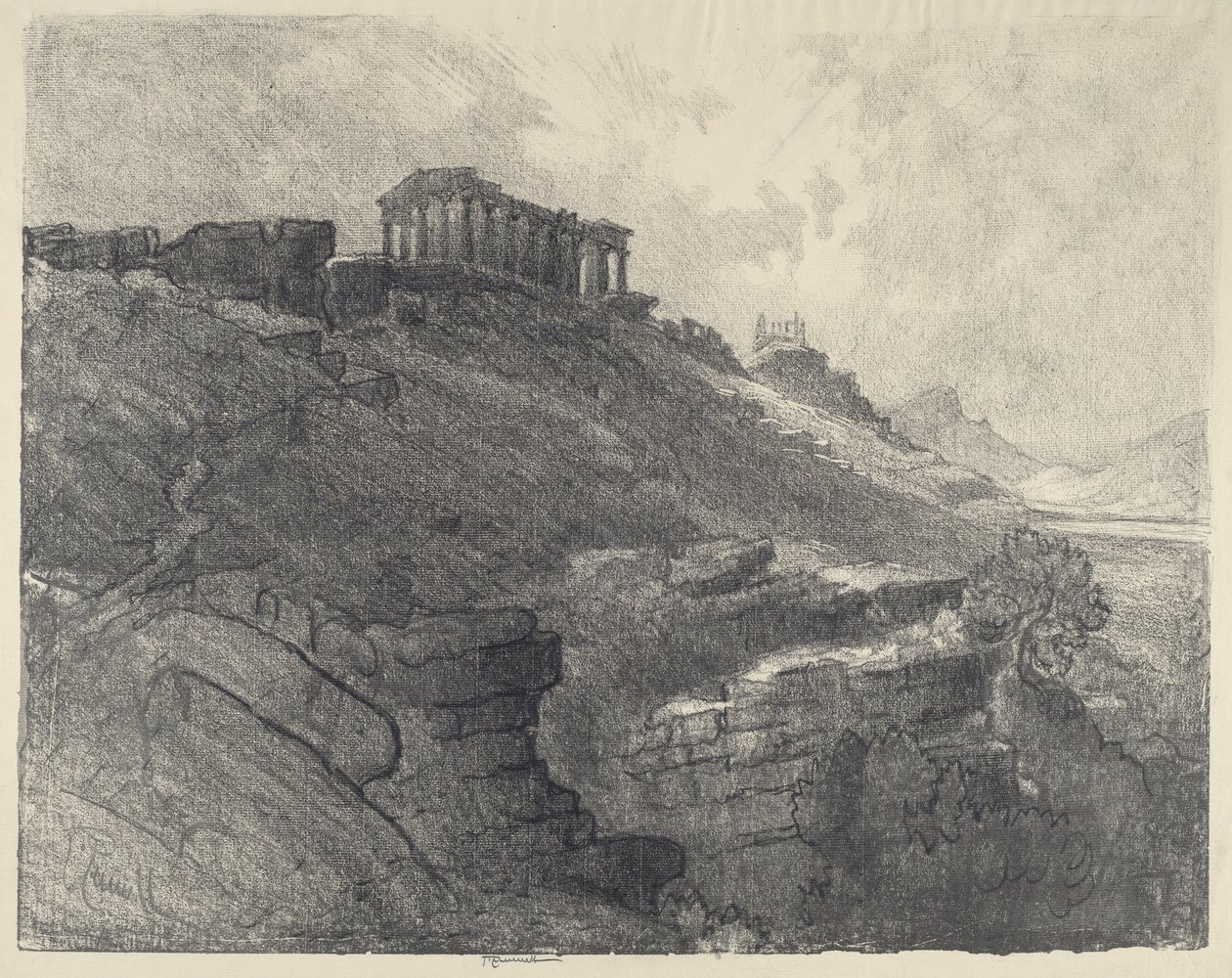 A falon álló templomok, Girgenti alkotó: Joseph Pennell