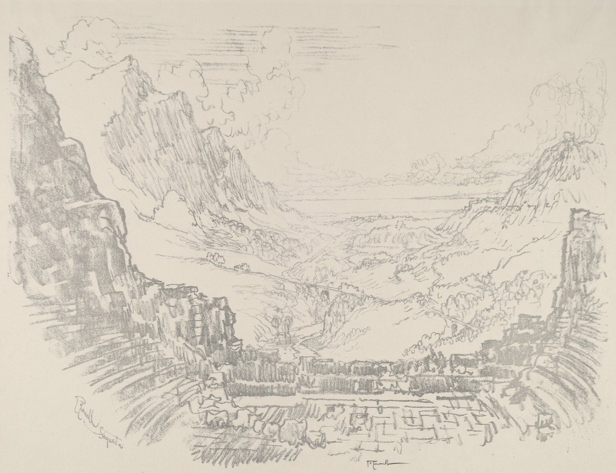 Színház, Segesta alkotó: Joseph Pennell
