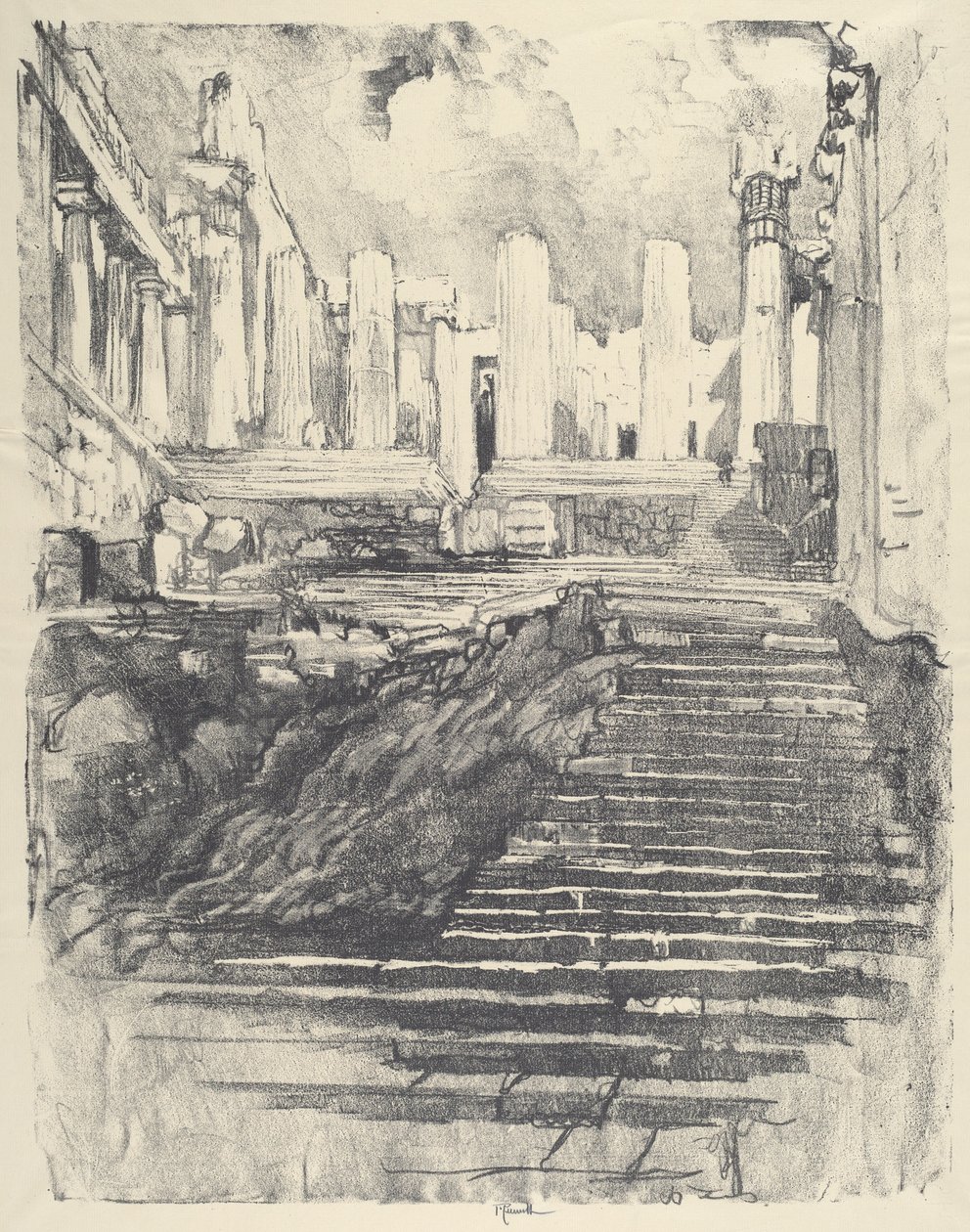 Út az Akropoliszhoz, 1913. alkotó: Joseph Pennell