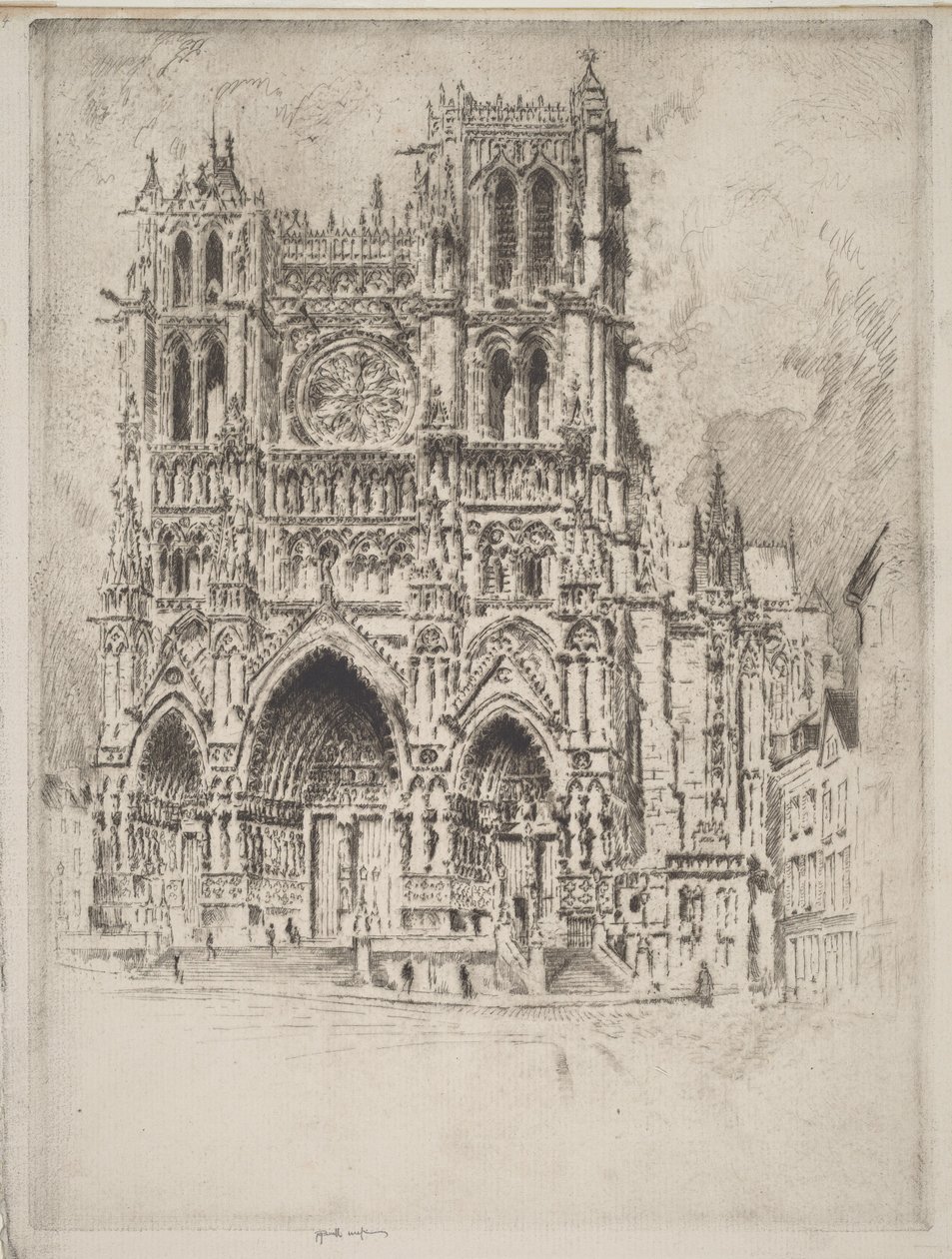 A nyugati homlokzat, Amiens alkotó: Joseph Pennell