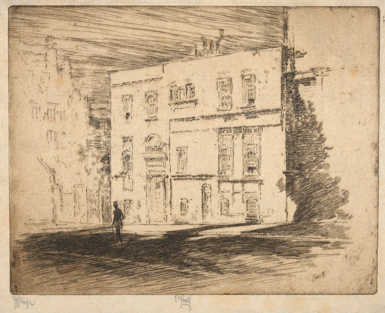 A Fehér Ház: rézkarc alkotó: Joseph Pennell