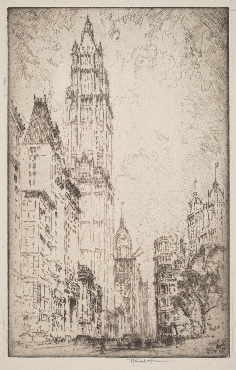 A Woolworth Building alkotó: Joseph Pennell