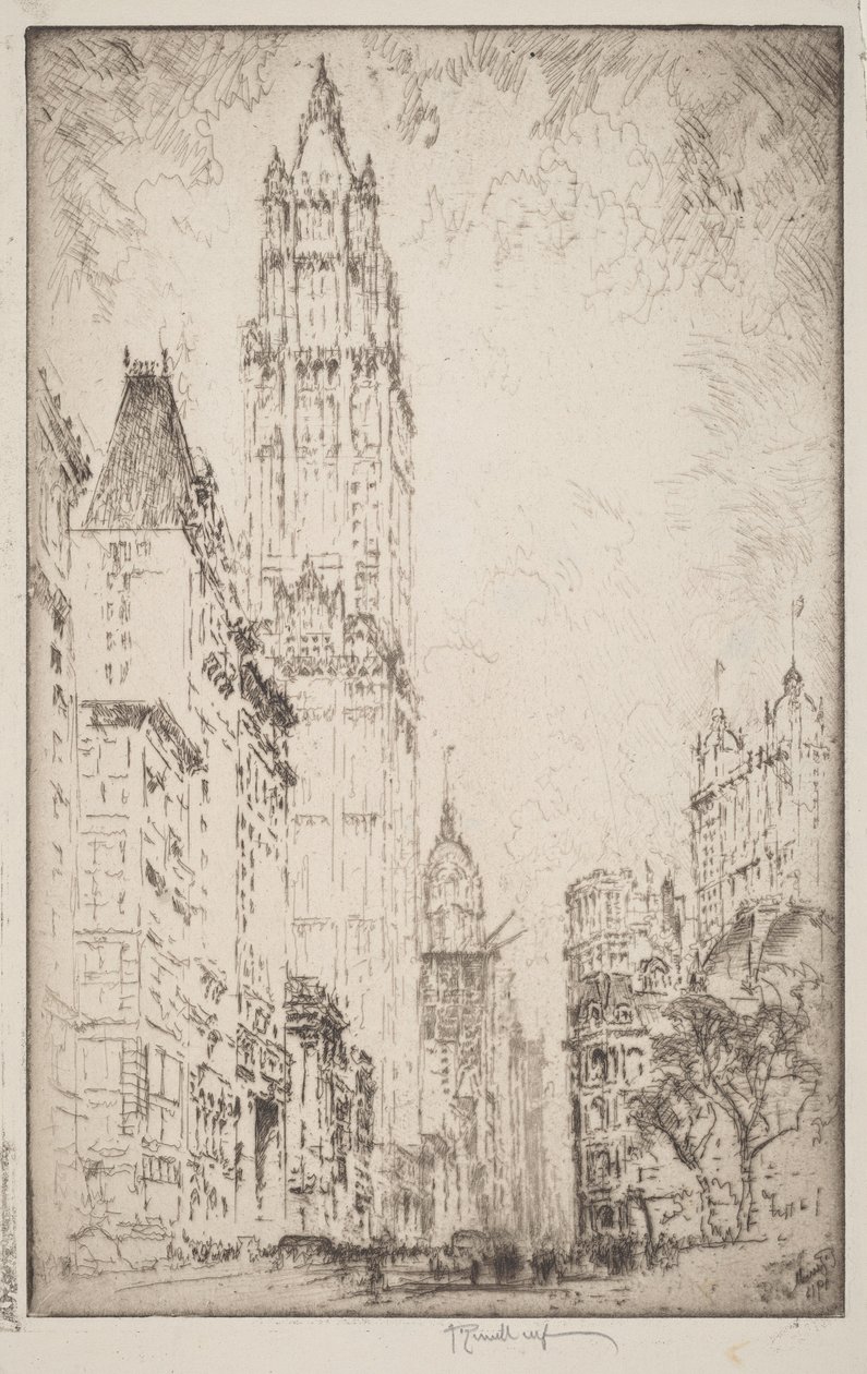 A Woolworth Building alkotó: Joseph Pennell
