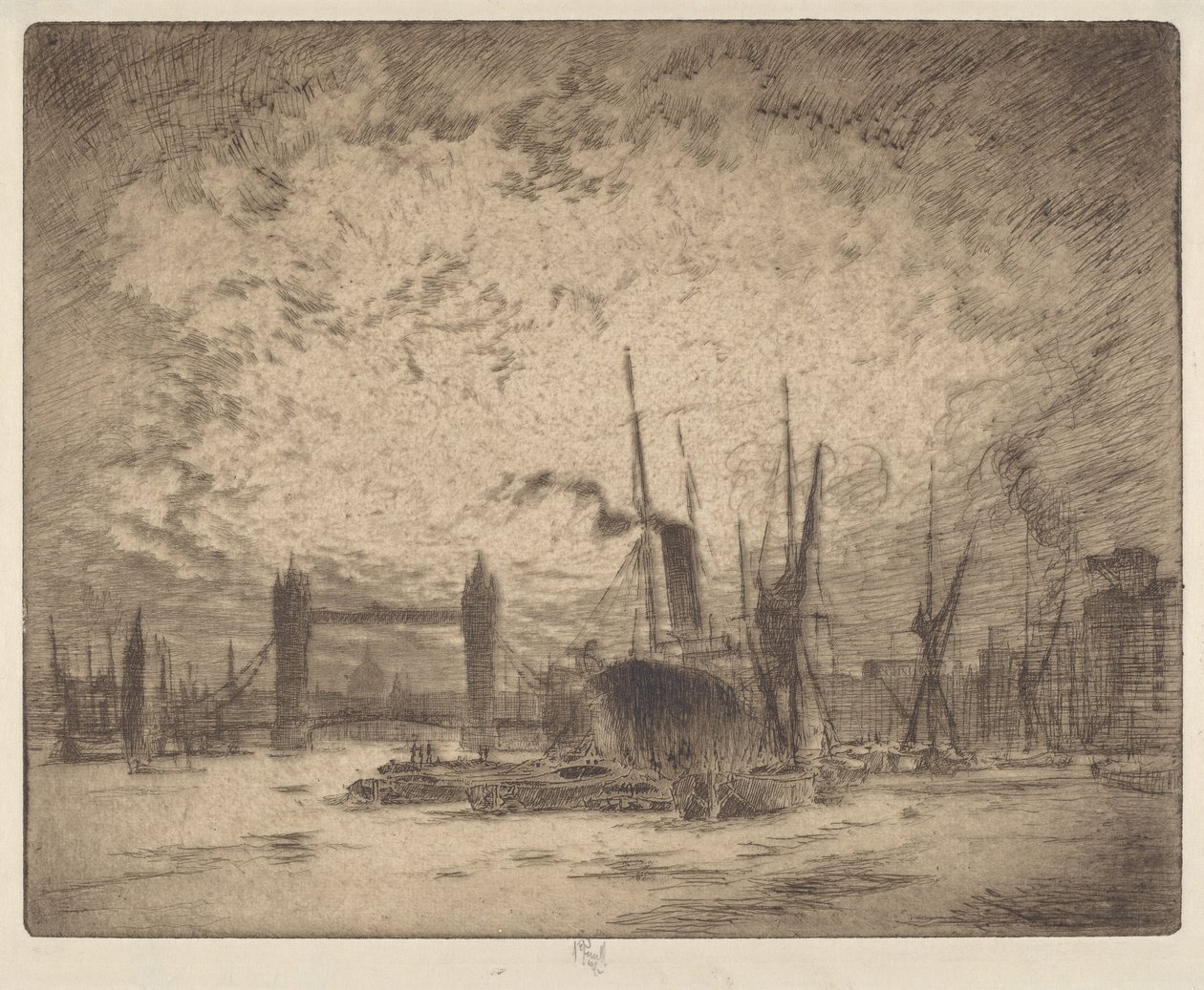 Tower Bridge, este alkotó: Joseph Pennell
