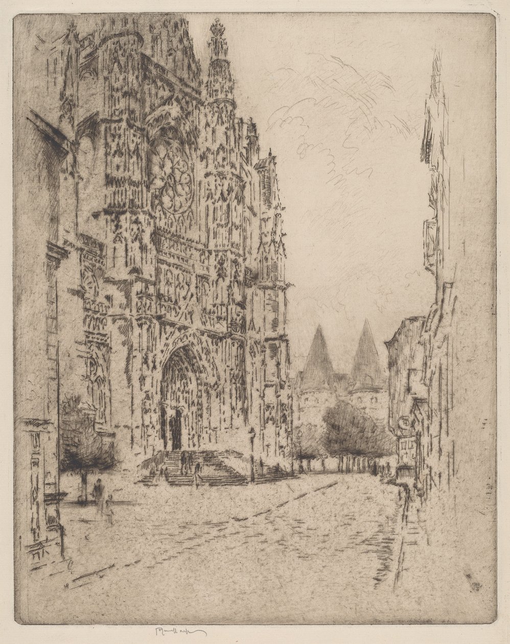 A Püspöki Palota tornyai, Beauvais alkotó: Joseph Pennell