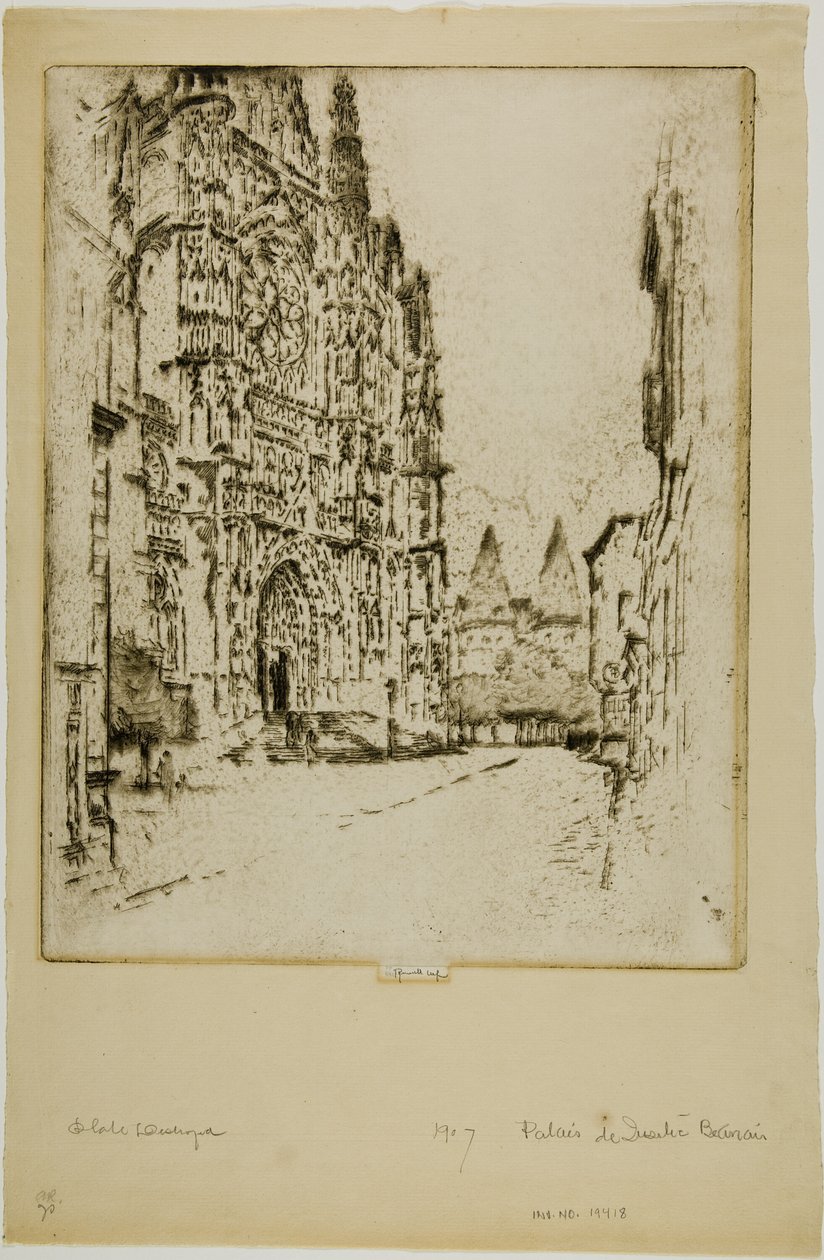 A püspöki palota tornyai, Beauvais alkotó: Joseph Pennell