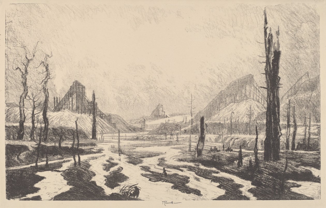 Az elhagyatottság völgye, 1910. alkotó: Joseph Pennell