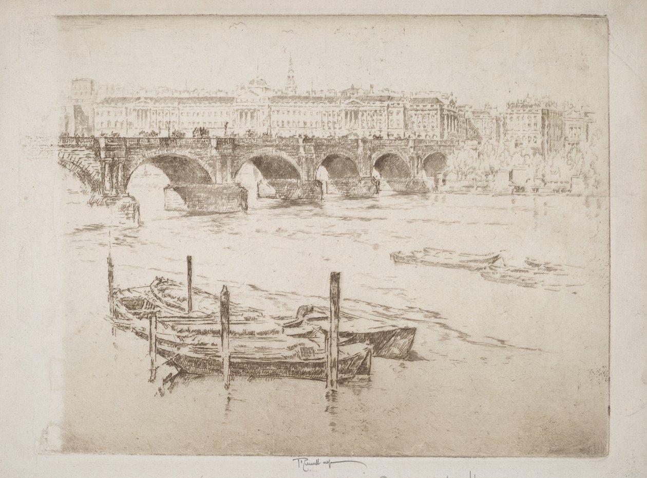 A Waterloo híd és a Somerset House alkotó: Joseph Pennell