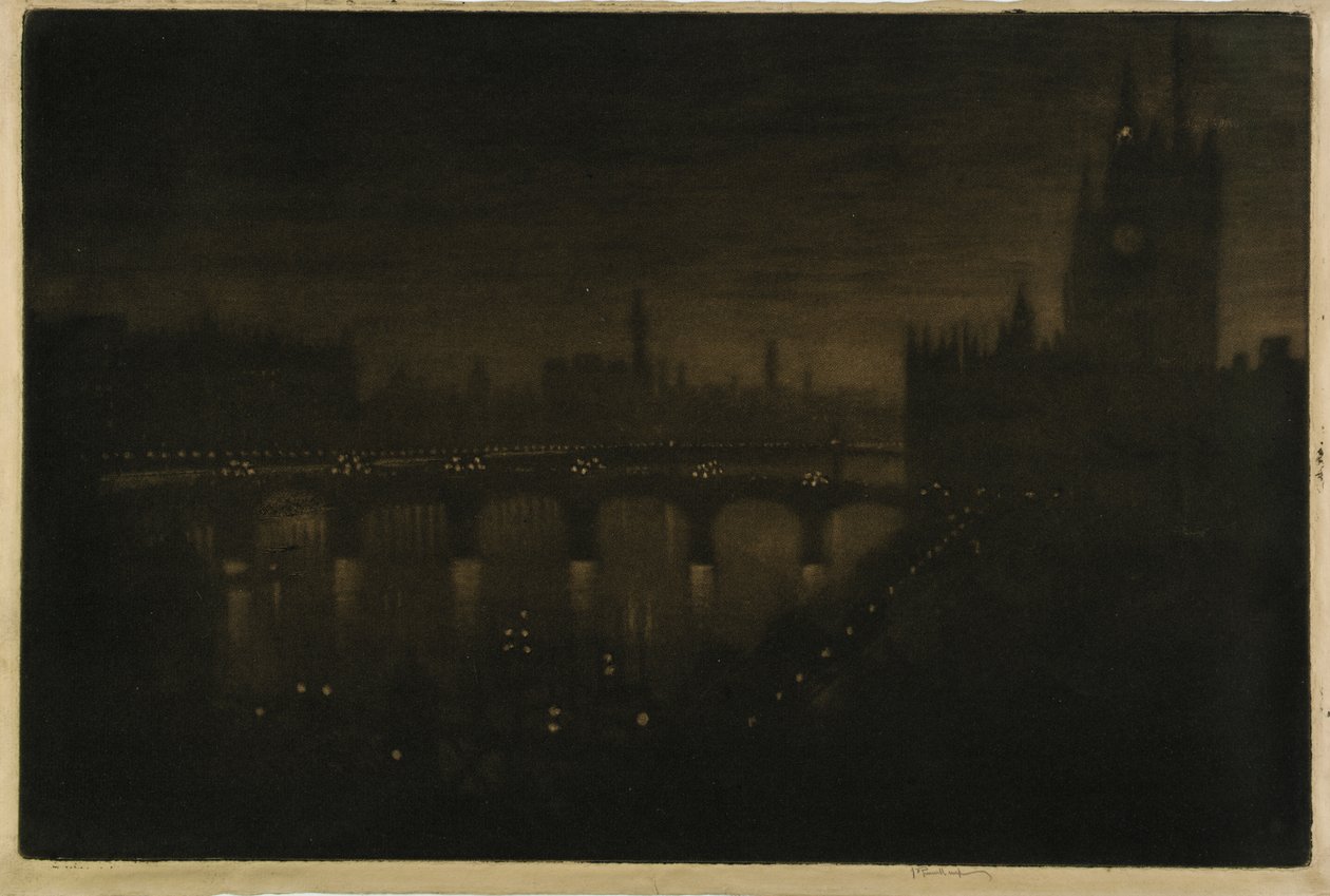Westminster-i éjszaka – A műtermem ablakából alkotó: Joseph Pennell