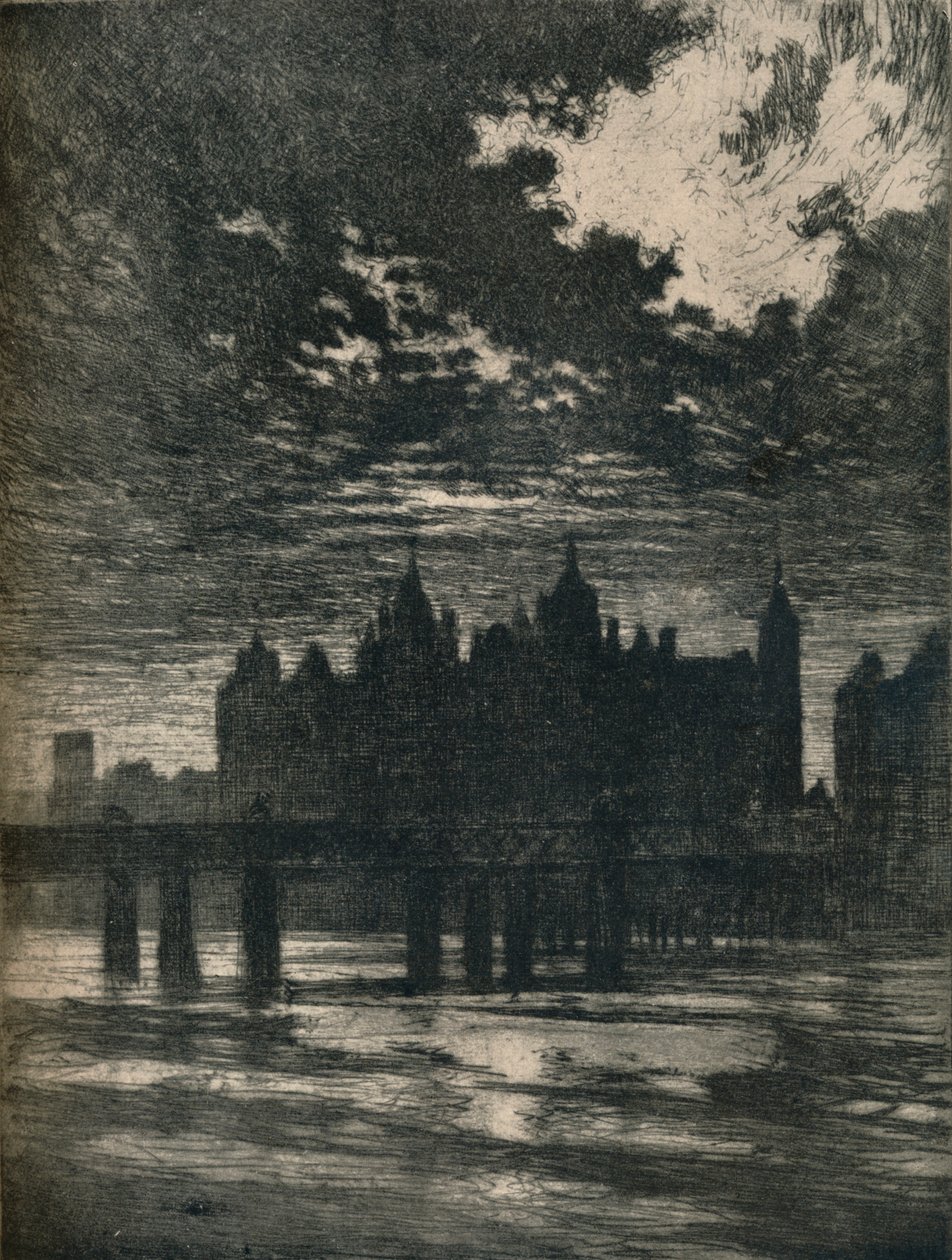 Whitehall Court, 1903. 1906-7 alkotó: Joseph Pennell