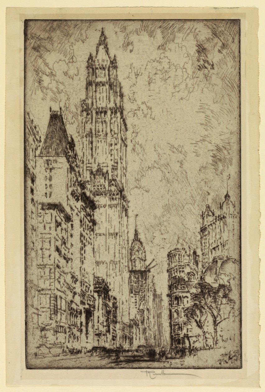 Woolworth Building, New York alkotó: Joseph Pennell