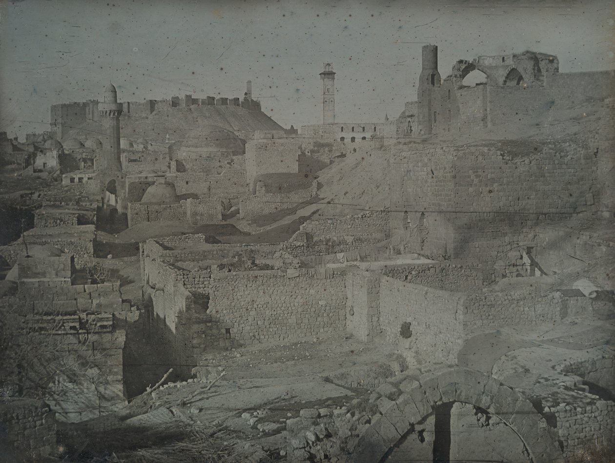 Aleppo, az Antiókhiai kapuból nézve, 1844. alkotó: Joseph Philibert Girault De Prangey