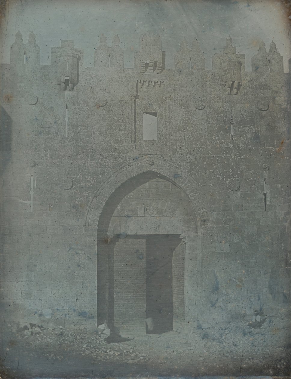 Damaszkusz kapuja, Jeruzsálem, 1842-44. alkotó: Joseph Philibert Girault De Prangey
