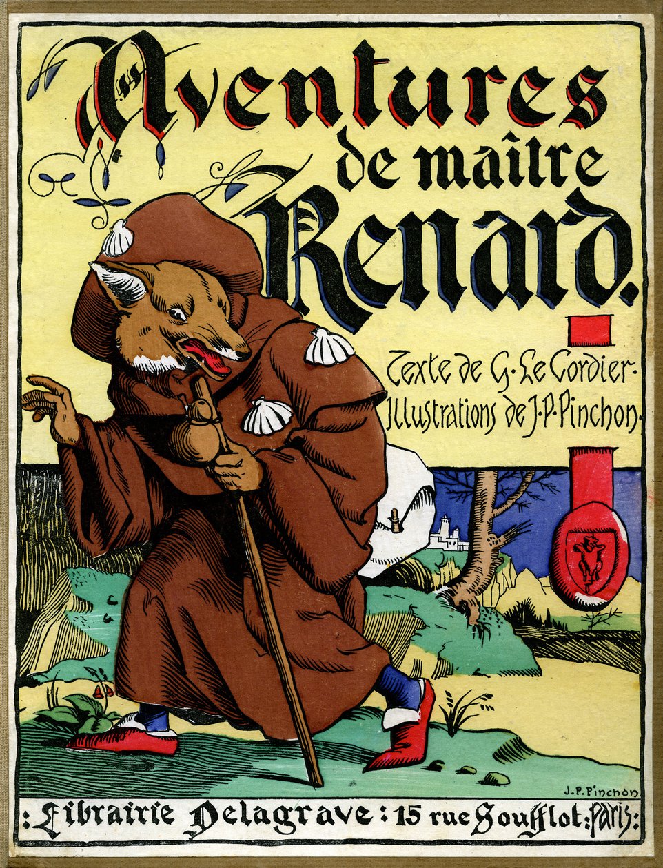 A "Les aventures de Maitre Renard" című könyv borítója (nyomtatásban) alkotó: Joseph Porphyre Pinchon
