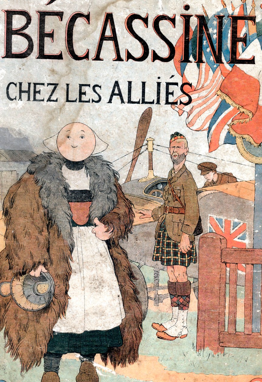 "Becassine chez les allies" című könyv borítója alkotó: Joseph Porphyre Pinchon