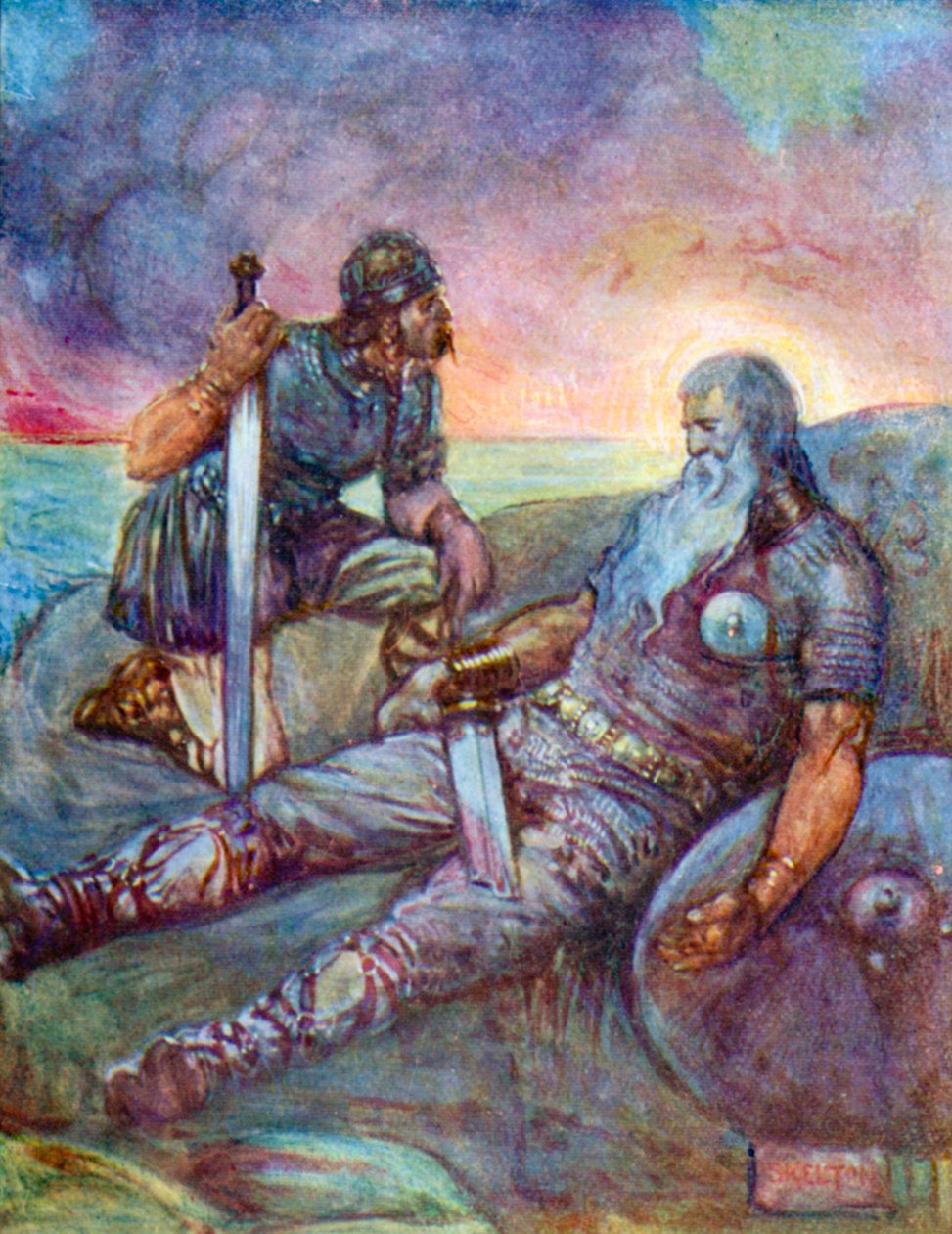 Tudta, hogy örömének napjai ezen a földön elmúltak (színes litográfia) alkotó: Joseph Ratcliffe (after) Skelton