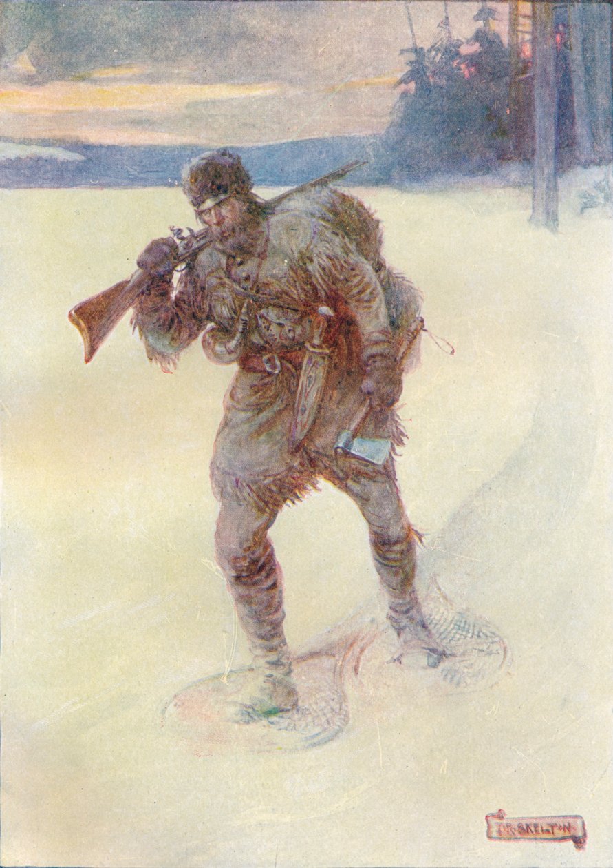 Alone Across The Trackless Snow, c1908, c1920 alkotó: Joseph Ratcliffe Skelton