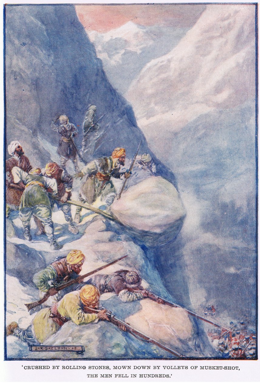 A gördülő kövek összezúzták, muskétalövések lekaszálták, a férfiak százával estek el alkotó: Joseph Ratcliffe Skelton