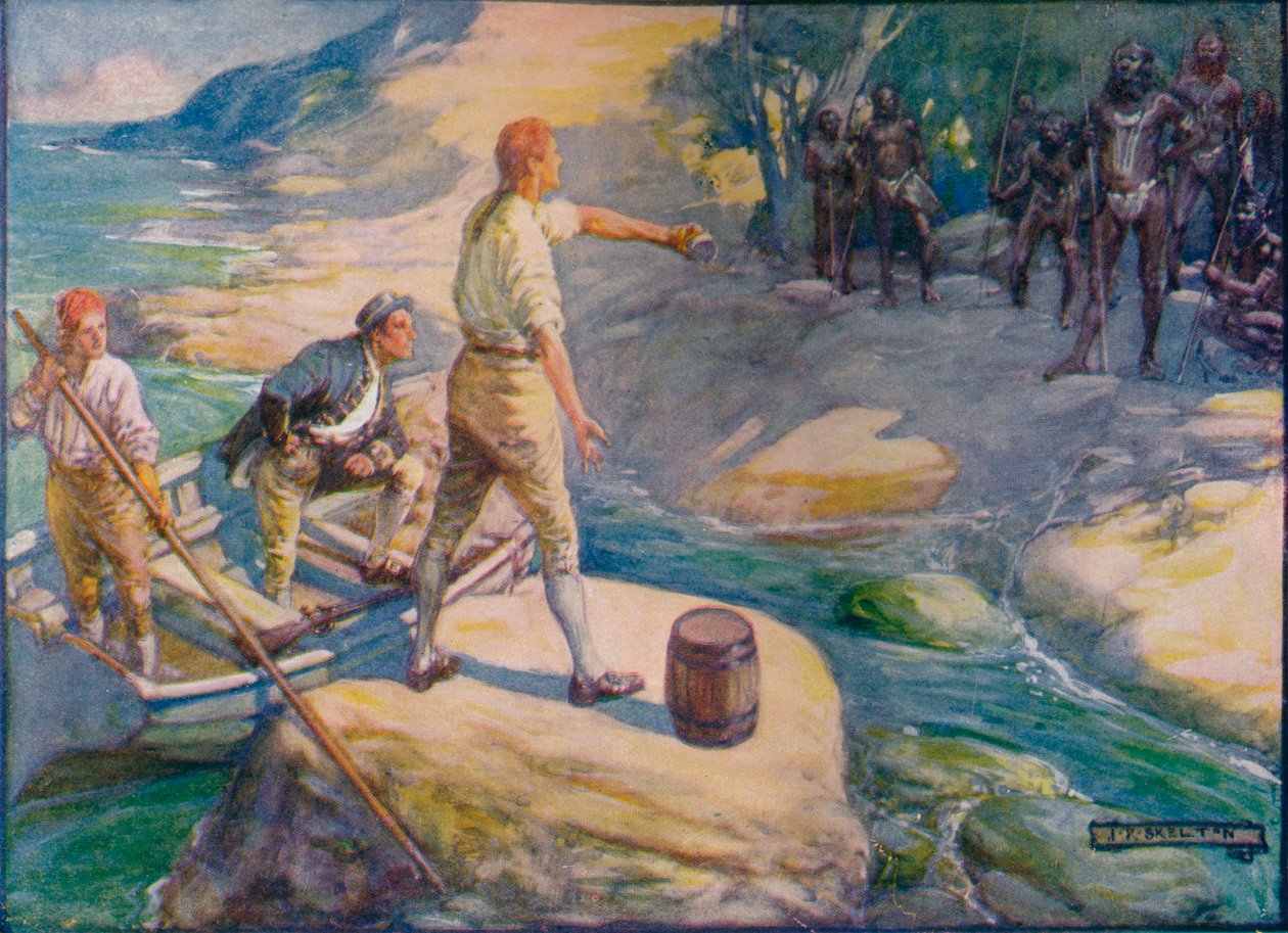 A bennszülöttek köréjük gyűltek, c1908, c1920. alkotó: Joseph Ratcliffe Skelton