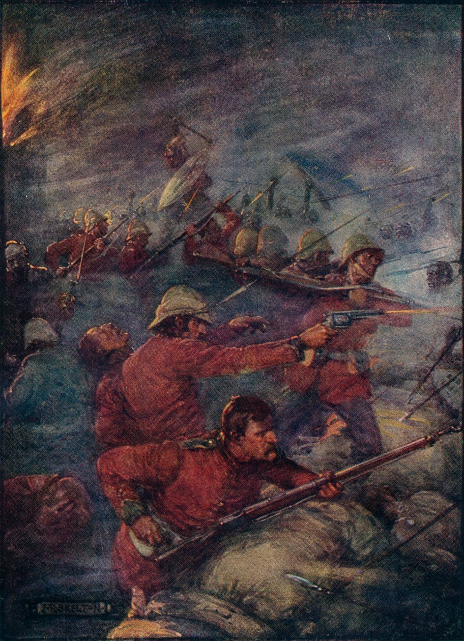 Így tartott száz ember háromezer vadat az öbölben, c1908, c1920. alkotó: Joseph Ratcliffe Skelton