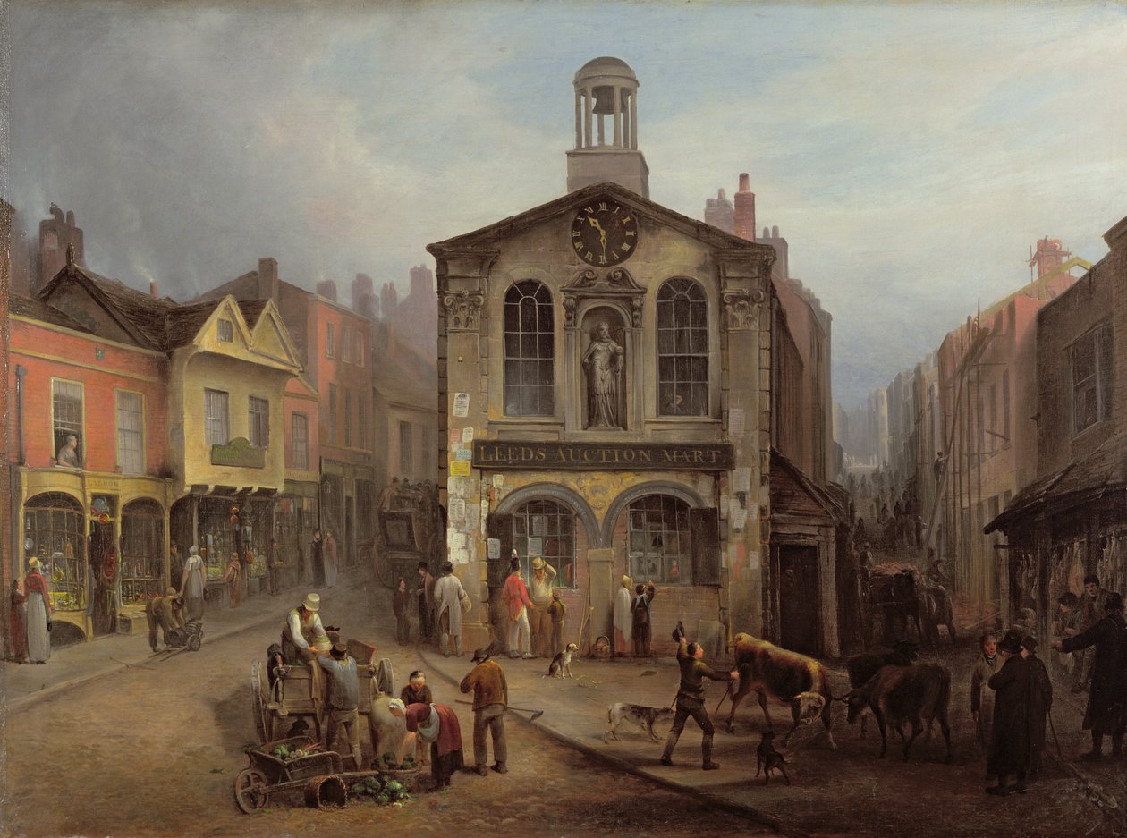 The Old Moot Hall, Leeds, 1825 körül (olaj, vászon) alkotó: Joseph Rhodes