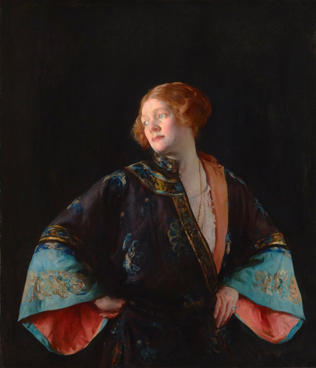 A kék mandarin kabát (The Blue Kimono) 1922 (Olaj, vászon) alkotó: Joseph Rodefer De Camp