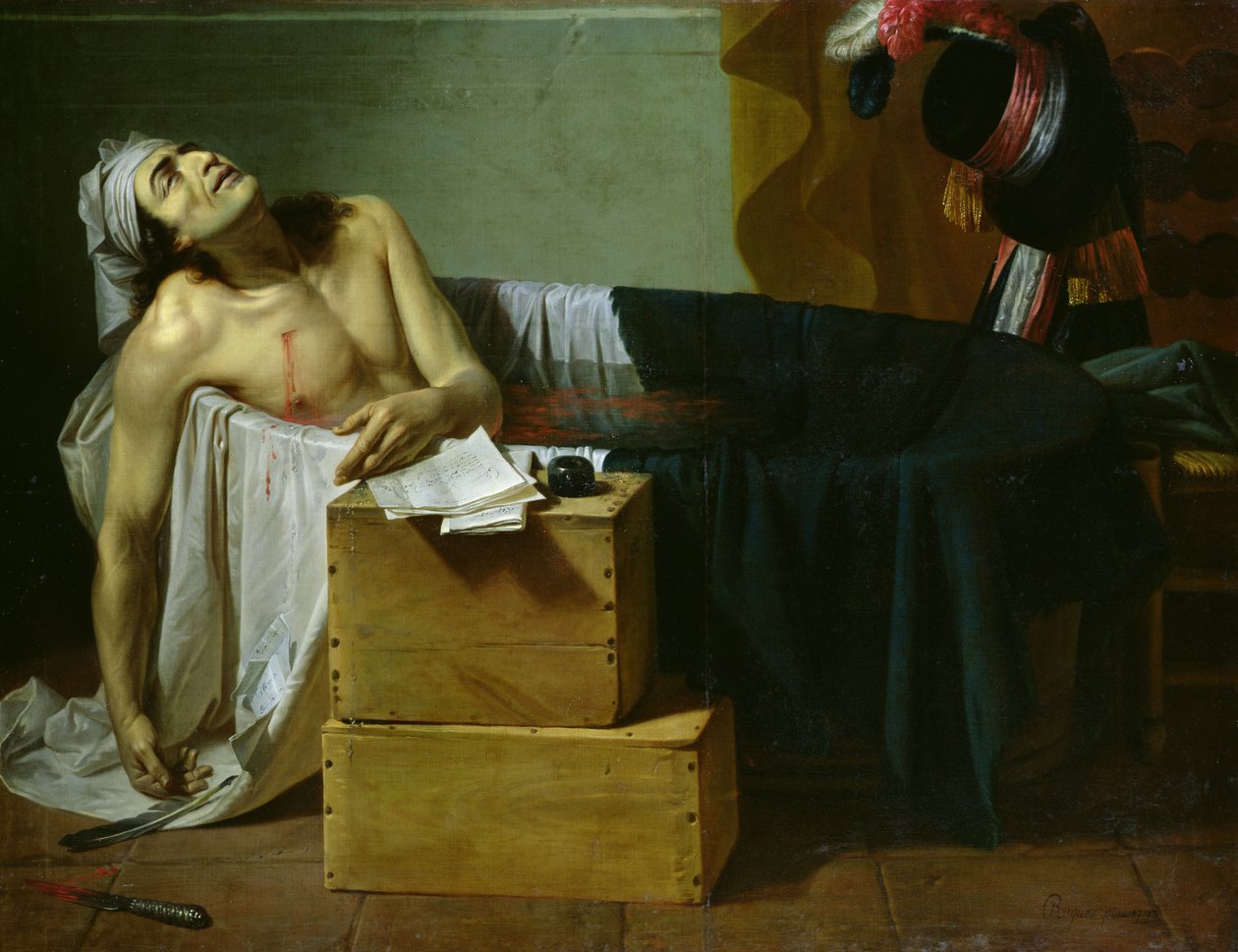 Marat halála, 1793 alkotó: Joseph Roques