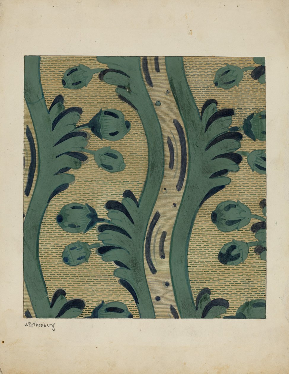 Tapéta, c. 1937. alkotó: Joseph Rothenberg