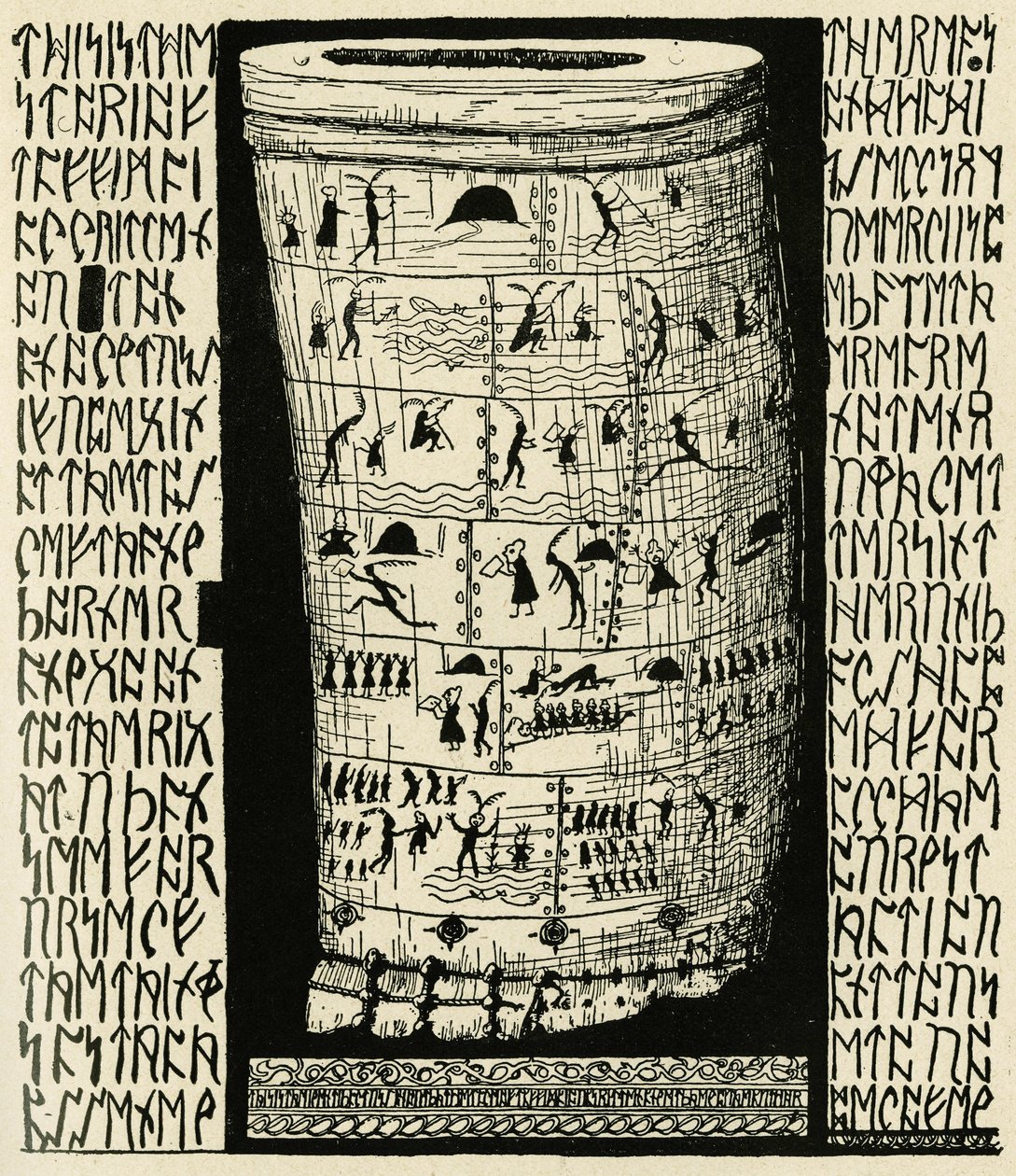Kipling rajza Taffimai Metallumait képviselő Rudyard Kipling „Histoires comme ca” című művében (1856-1936), Librairie Delagrave alkotó: Joseph Rudyard Kipling