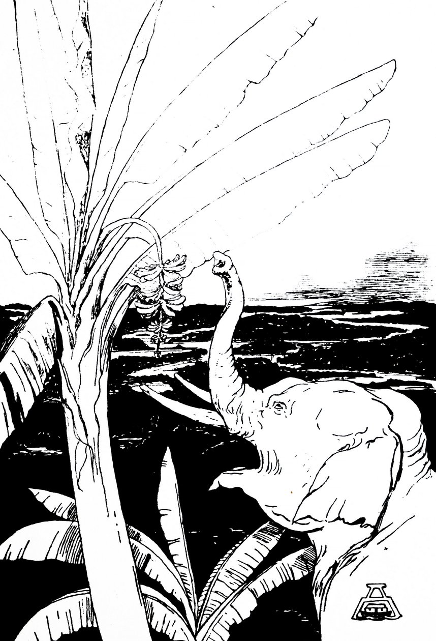 egy elefánt illusztrációja Kiplingtől (metszet) alkotó: Joseph Rudyard Kipling