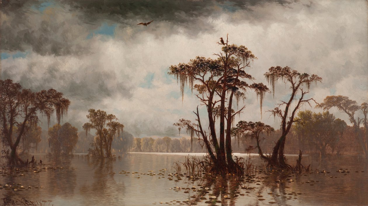 Bayou jelenet alkotó: Joseph Rusling Meeker
