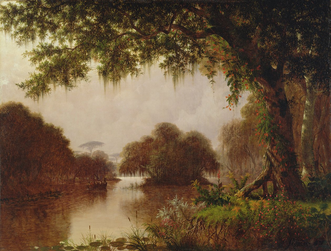 Mocsár a Mississippin, 1871 alkotó: Joseph Rusling Meeker