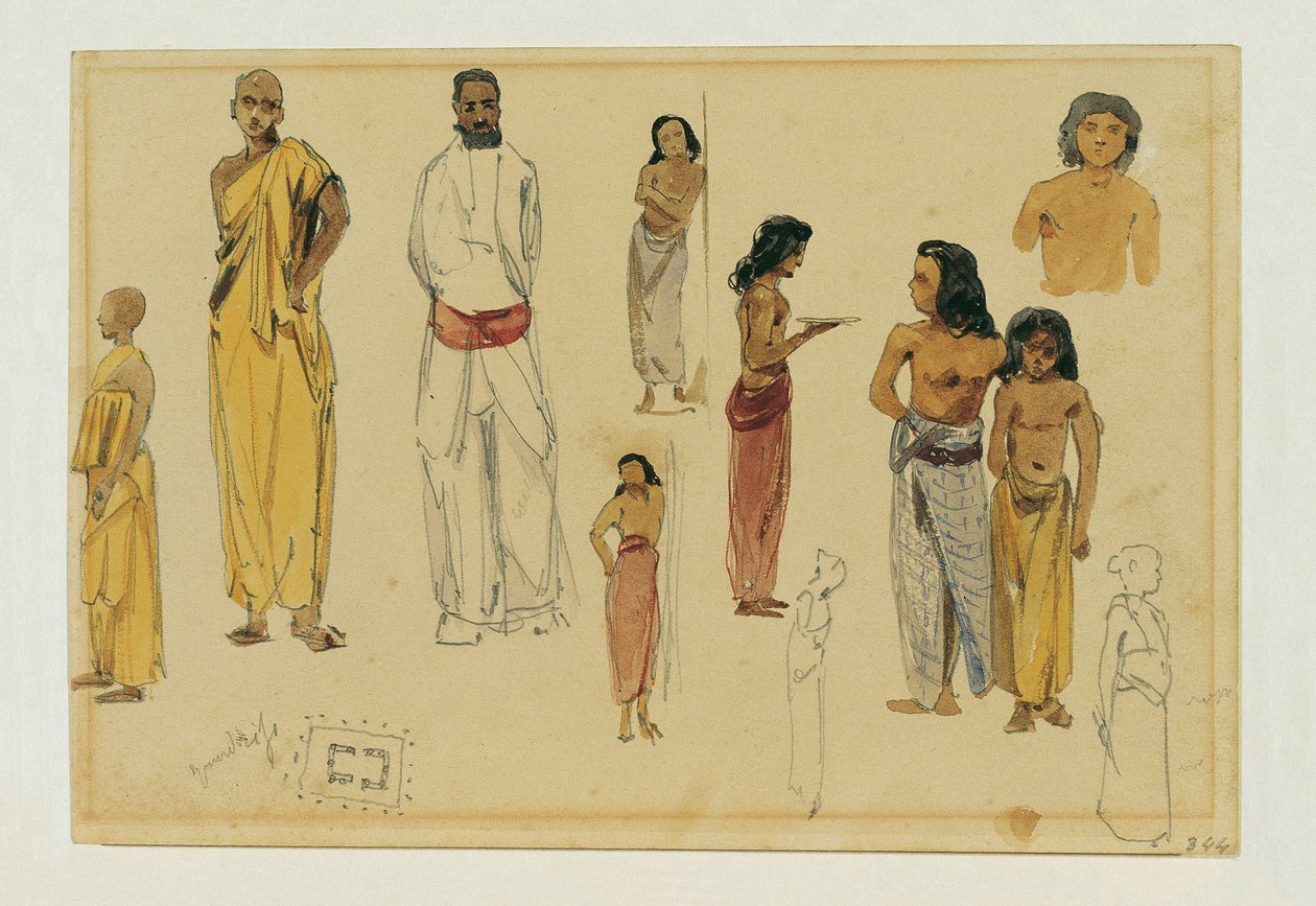 Szingaléz papok Ceylonban alkotó: Joseph Selleny