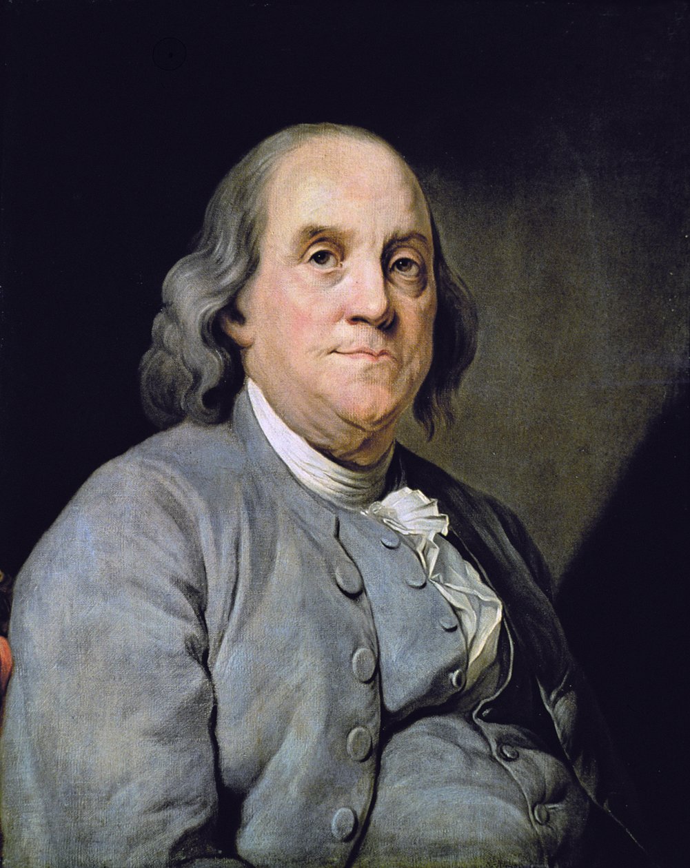 Benjamin Franklin portréja (színes litó) alkotó: Joseph Siffred (after) Duplessis