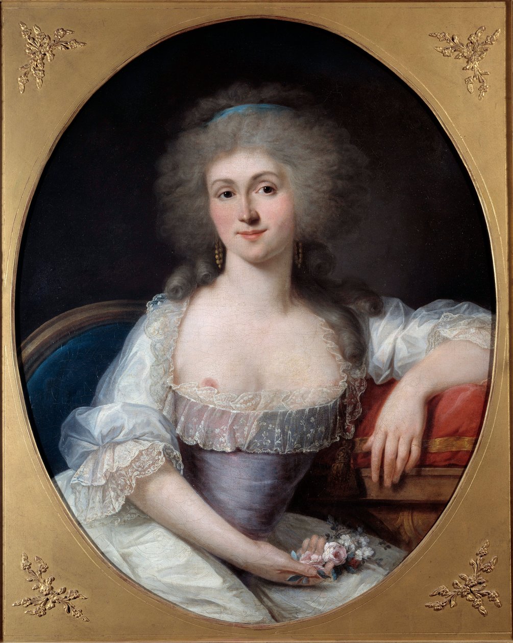 Marie Therese Louise de Savoie Carignan, de Lamballe hercegnő (1749-1792) portréja Joseph Siffred Duplessis (1725-1802) festménye (Joseph-Siffred, Joseph Siffrede, Joseph-Siffrede, Joseph Siffrein, Joseph-Siffrein metz)18Museethrein Képzőművészet alkotó: Joseph Siffred Duplessis